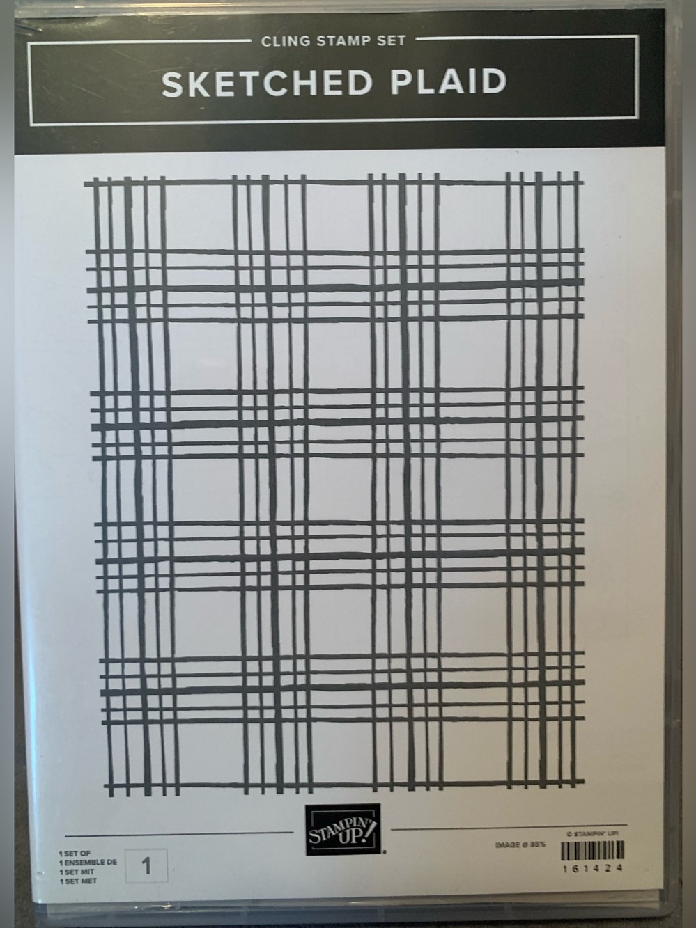 Stampin' Up! Sketched Plaid Cling Stamp